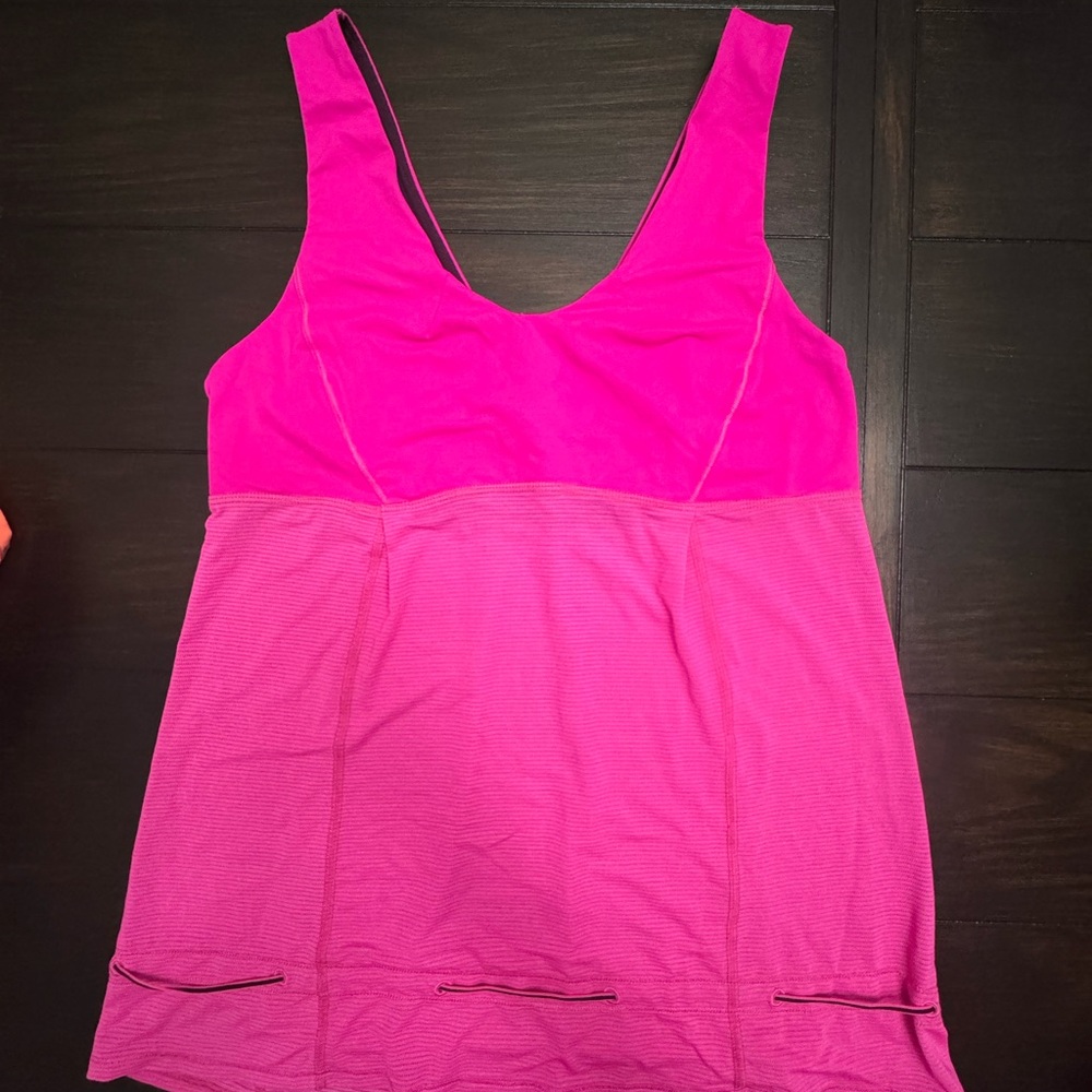 Vibrant Pink Sleeveless Top Lululemon aktivewear